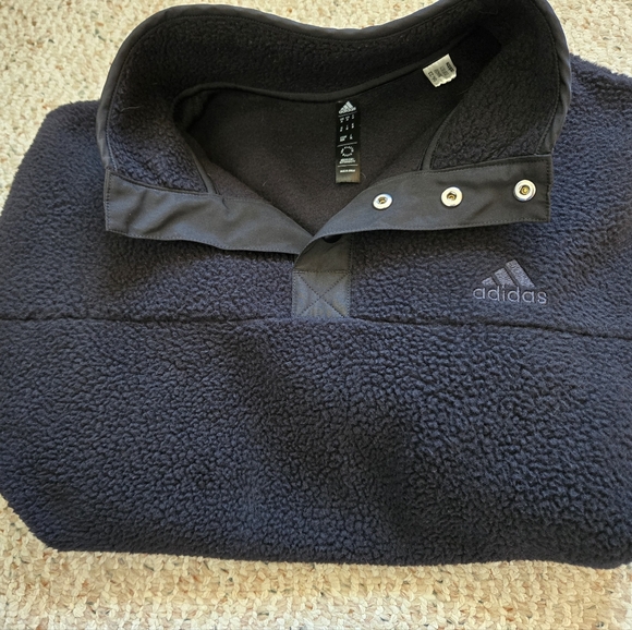 Adidas Black Fleece quarter button Up sweater - Picture 2 of 4